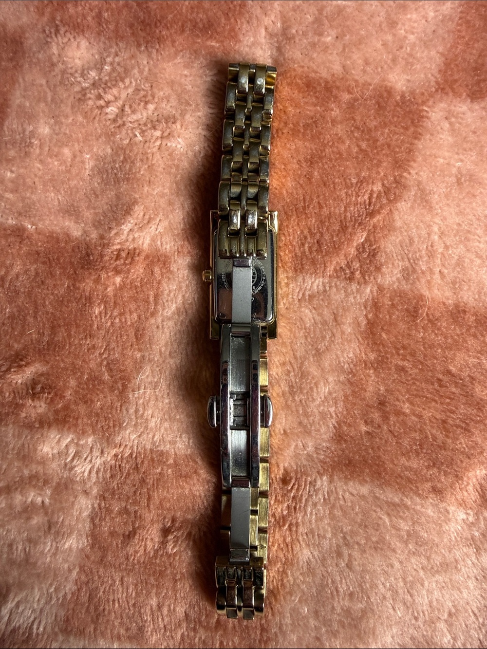 Vintage Citizen Gold-Tone Rectangular Women’s Crystal Bracelet Watch - Picture 4 of 7